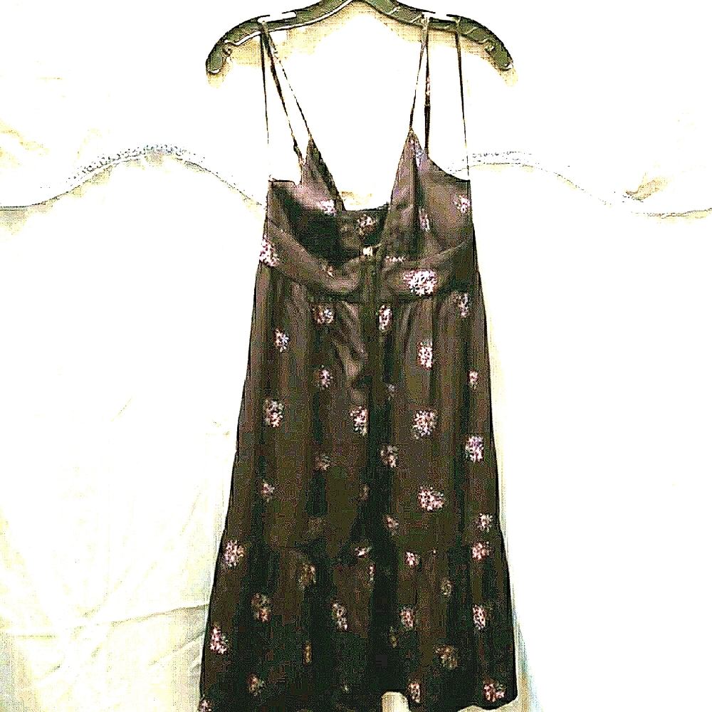 TOPSHOP FLORAL STRAPPY ZIP FRONT DRESS SZ 10